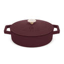 BerlingerHaus Sauté Pan Matte Bordeaux - Cast Iron - ø 26 cm - Suitable for All Heat Sources - Enameled Non-Stick Coating