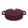 BerlingerHaus Sauté Pan Matte Bordeaux - Cast Iron - ø 26 cm - Suitable for All Heat Sources - Enameled Non-Stick Coating