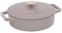 BerlingerHaus Sauté Pan Taupe - Cast Iron - ø 26 cm - Suitable for All Heat Sources - Enameled Non-Stick Coating