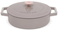 BerlingerHaus Sauté Pan Taupe - Cast Iron - ø 26 cm - Suitable for All Heat Sources - Enameled Non-Stick Coating