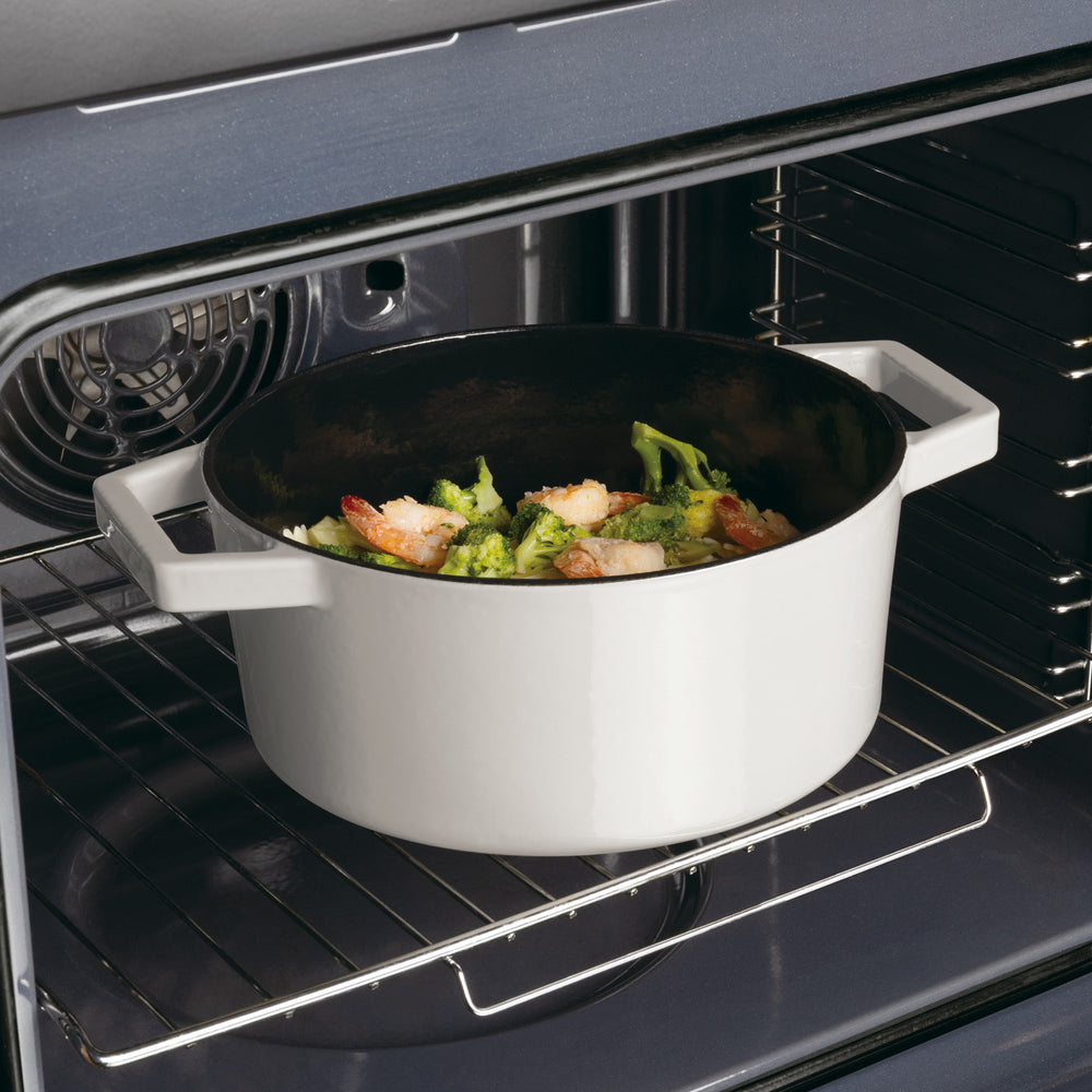 BerlingerHaus Casserole Matte Cream - Cast Iron - ø 24 cm - Suitable for All Heat Sources - Enamelled Non-Stick Coating