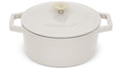 BerlingerHaus Casserole Matte Cream - Cast Iron - ø 24 cm - Suitable for All Heat Sources - Enamelled Non-Stick Coating