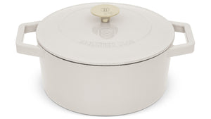 BerlingerHaus Cacerola Mate Crème - Hierro Fundido - ø 24 cm - apta para todas las fuentes de calor - capa antiadherente esmaltada