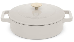 BerlingerHaus Sauté Pan Matte Cream - Cast Iron - ø 26 cm - Suitable for All Heat Sources - Enameled Non-Stick Coating
