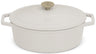 BerlingerHaus Cacerola Mate Crema Ovalada - Hierro Fundido - 30 x 22 cm - apta para todas las fuentes de calor - recubrimiento antiadherente esmaltado