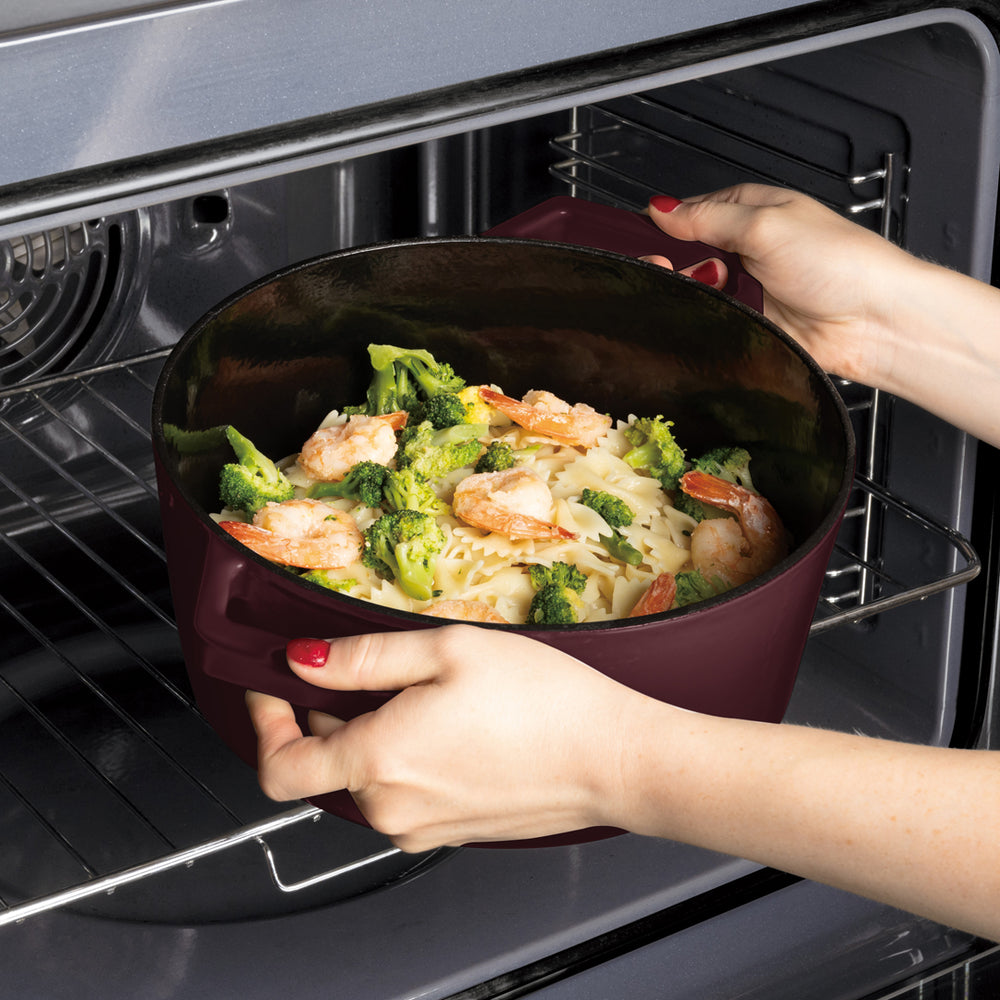 BerlingerHaus Casserole Matte Bordeaux - Cast Iron - ø 24 cm - suitable for all heat sources - enameled non-stick coating