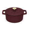 BerlingerHaus Casserole Matte Bordeaux - Cast Iron - ø 24 cm - suitable for all heat sources - enameled non-stick coating