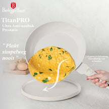 BerlingerHaus Frying Pan Matte Cream ø 24 cm - suitable for all heat sources - standard non-stick coating