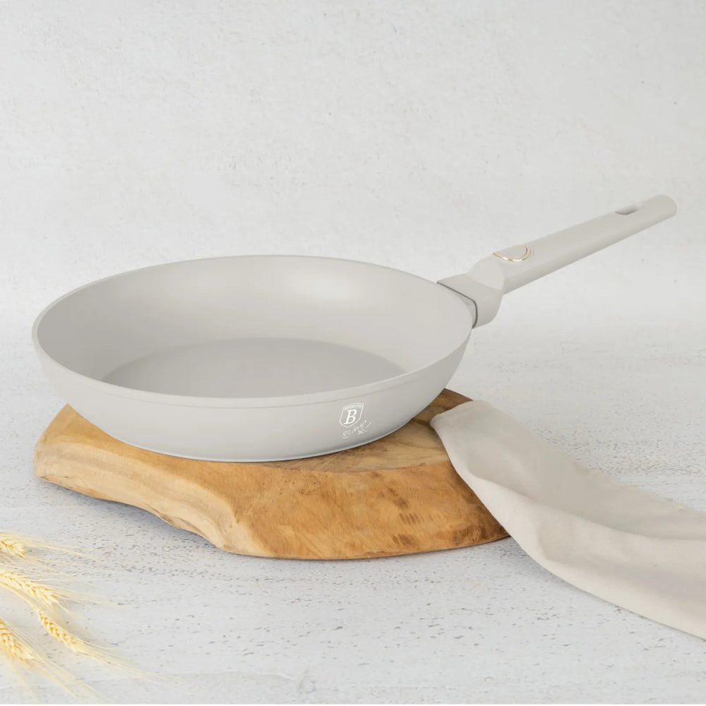 BerlingerHaus Frying Pan Matte Cream ø 24 cm - suitable for all heat sources - standard non-stick coating