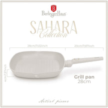 BerlingerHaus Grill Pan Matte Cream 28 x 28 cm - suitable for all heat sources - standard non-stick coating