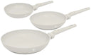BerlingerHaus Set de Sartenes Mate Crema 3 Piezas - ø 20, 24 & 28 cm - apto para todas las fuentes de calor - recubrimiento antiadherente estándar