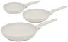 BerlingerHaus Frying Pan Set Matte Cream 3-Piece - ø 20, 24 & 28 cm - suitable for all heat sources - standard non-stick coating