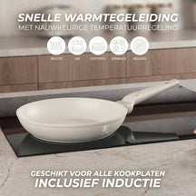 BerlingerHaus Frying Pan Matte Cream ø 20 cm - Suitable for All Heat Sources - Standard Non-Stick Coating