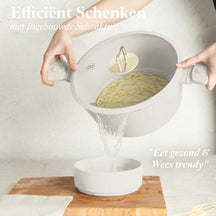 BerlingerHaus Cookware Set Matte Cream 7-Piece - Cooking Pots ø 20, 24, 28 cm & Frying Pans ø 20, 24 cm - Suitable for All Heat Sources
