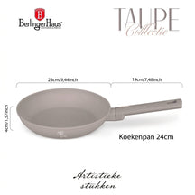 BerlingerHaus Frying Pan Matte Taupe ø 24 cm - suitable for all heat sources - standard non-stick coating