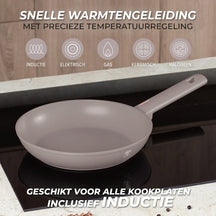 BerlingerHaus Cookware Set Taupe 11-Piece - Cooking Pots ø 20, 24, 28 cm, Frying Pan ø 24, 28 cm & Saucepan ø 16 cm - Suitable for All Heat Sources