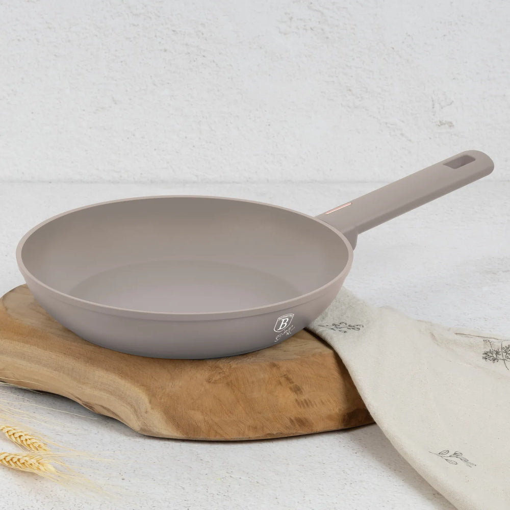 BerlingerHaus Frying Pan Matte Taupe ø 24 cm - suitable for all heat sources - standard non-stick coating