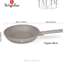 BerlingerHaus Frying Pan Taupe ø 28 cm - suitable for all heat sources - standard non-stick coating