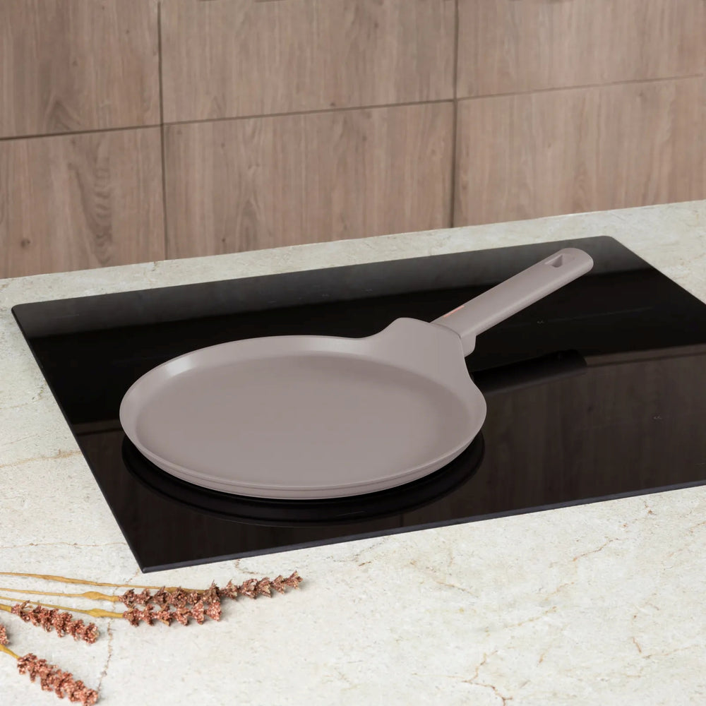 BerlingerHaus Sartén para Crepas Taupe ø 28 cm - apta para todas las fuentes de calor - revestimiento antiadherente estándar