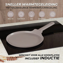 BerlingerHaus Sartén para Crepas Taupe ø 28 cm - apta para todas las fuentes de calor - revestimiento antiadherente estándar