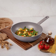 BerlingerHaus Wok Taupe ø 28 cm - apta para todas las fuentes de calor - revestimiento antiadherente estándar