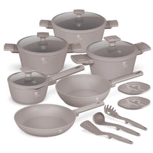 BerlingerHaus Cookware Set Taupe 11-Piece - Cooking Pots ø 20, 24, 28 cm, Frying Pan ø 24, 28 cm & Saucepan ø 16 cm - Suitable for All Heat Sources
