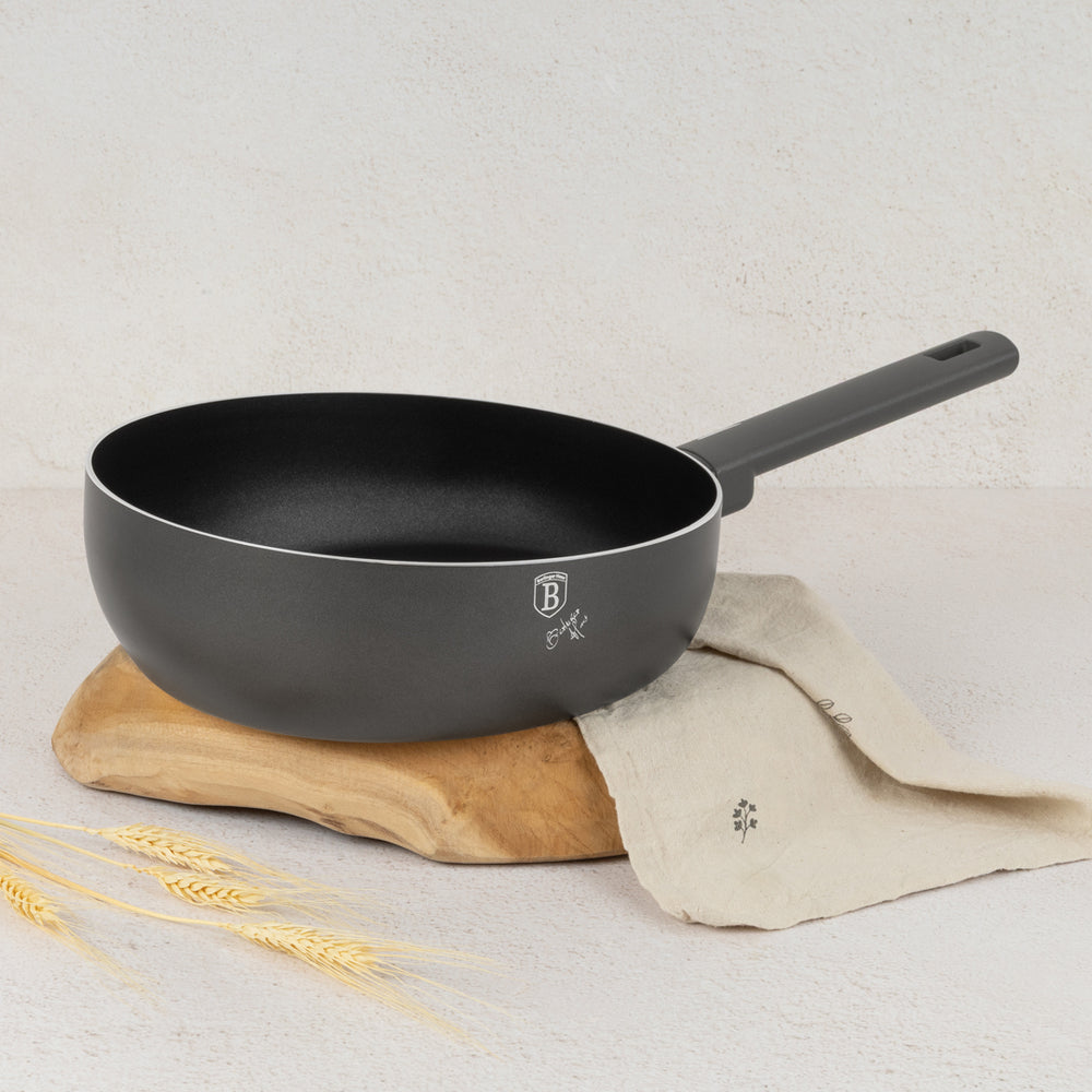 BerlingerHaus Sartén Mate Antracita ø 26 cm - apta para todas las fuentes de calor - revestimiento antiadherente estándar