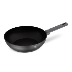 BerlingerHaus Wok Pan Matte Anthracite ø 28 cm - suitable for all heat sources - standard non-stick coating
