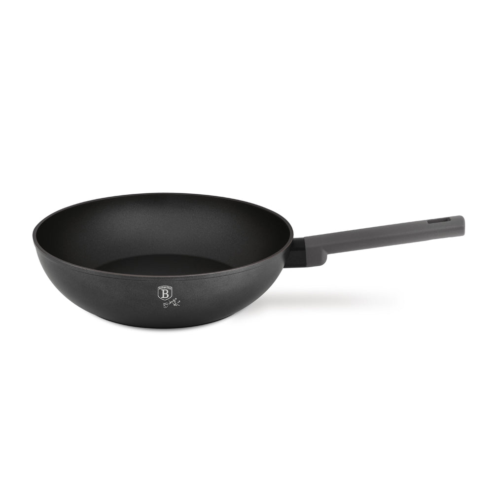 BerlingerHaus Wok Pan Matte Anthracite ø 28 cm - suitable for all heat sources - standard non-stick coating