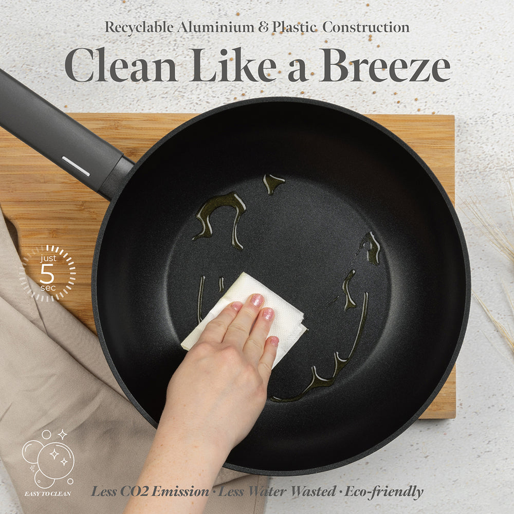 BerlingerHaus Wok Pan Matte Anthracite ø 28 cm - suitable for all heat sources - standard non-stick coating