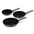BerlingerHaus Frying Pan Set Matte Anthracite 3-Piece - ø 20, 24 & 28 cm - suitable for all heat sources - standard non-stick coating