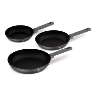 BerlingerHaus Set de Sartenes Mate Antracita 3 Piezas - ø 20, 24 & 28 cm - apto para todas las fuentes de calor - recubrimiento antiadherente estándar