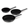 BerlingerHaus Frying Pan Set Matte Anthracite 3-Piece - ø 20, 24 & 28 cm - suitable for all heat sources - standard non-stick coating