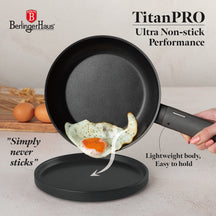 BerlingerHaus Frying Pan Set Matte Anthracite 3-Piece - ø 20, 24 & 28 cm - suitable for all heat sources - standard non-stick coating