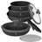 BerlingerHaus Cookware Set Click-it Matte Anthracite 6-piece - Cooking Pot ø 16 & 20 cm, Frying Pan ø 20 & 24 cm - Suitable for All Heat Sources