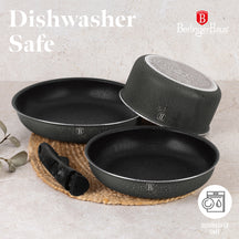 BerlingerHaus Cookware Set Click-it Matte Anthracite 6-piece - Cooking Pot ø 16 & 20 cm, Frying Pan ø 20 & 24 cm - Suitable for All Heat Sources