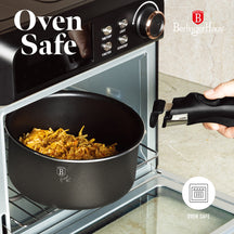BerlingerHaus Cookware Set Click-it Matte Anthracite 6-piece - Cooking Pot ø 16 & 20 cm, Frying Pan ø 20 & 24 cm - Suitable for All Heat Sources