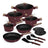 BerlingerHaus Cookware Set Nordic Matte Bordeaux 11-Piece - Cooking Pot ø 20, 24, 28 cm, Frying Pan ø 24, 28 cm & Saucepan ø 16 cm - Suitable for All Heat Sources