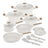 BerlingerHaus Cookware Set Nordic Matte Cream 11-Piece - Cooking Pot ø 20, 24, 28 cm, Frying Pan ø 24, 28 cm & Saucepan ø 16 cm - Suitable for All Heat Sources