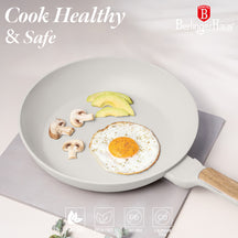 BerlingerHaus Cookware Set Nordic Matte Cream 11-Piece - Cooking Pot ø 20, 24, 28 cm, Frying Pan ø 24, 28 cm & Saucepan ø 16 cm - Suitable for All Heat Sources