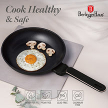 BerlingerHaus Frying Pan Black Rose Gold ø 24 cm - suitable for all heat sources - standard non-stick coating
