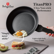 BerlingerHaus Frying Pan Black Rose Gold ø 24 cm - suitable for all heat sources - standard non-stick coating