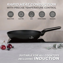 BerlingerHaus Frying Pan Black Rose Gold ø 24 cm - suitable for all heat sources - standard non-stick coating