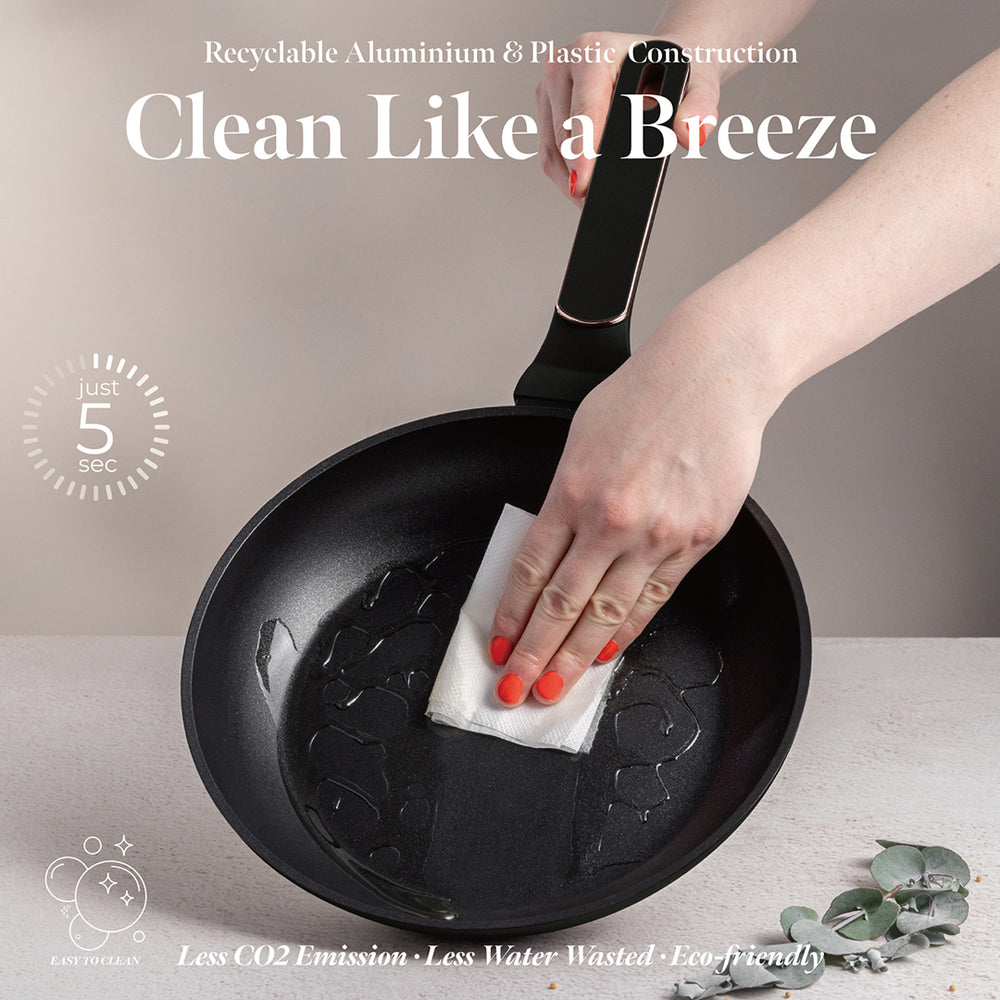 BerlingerHaus Frying Pan Black Rose Gold ø 24 cm - suitable for all heat sources - standard non-stick coating