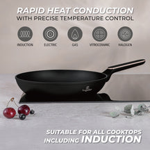 BerlingerHaus Frying Pan Black Rose Gold ø 28 cm - suitable for all heat sources - standard non-stick coating