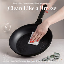 BerlingerHaus Frying Pan Black Rose Gold ø 28 cm - suitable for all heat sources - standard non-stick coating