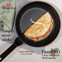 BerlingerHaus Frying Pan Black Rose Gold ø 28 cm - suitable for all heat sources - standard non-stick coating