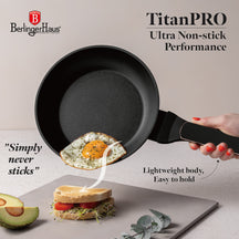 BerlingerHaus Cookware Set Black Rose Gold 7-Piece - Cooking Pot ø 20, 24, 28 cm & Frying Pan ø 20, 24 cm - Suitable for All Heat Sources