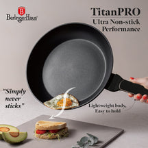 BerlingerHaus Cookware Set Black Rose Gold 11-Piece - Cooking Pot ø 20, 24, 28 cm, Frying Pan ø 24, 28 cm & Saucepan ø 16 cm - Suitable for All Heat Sources