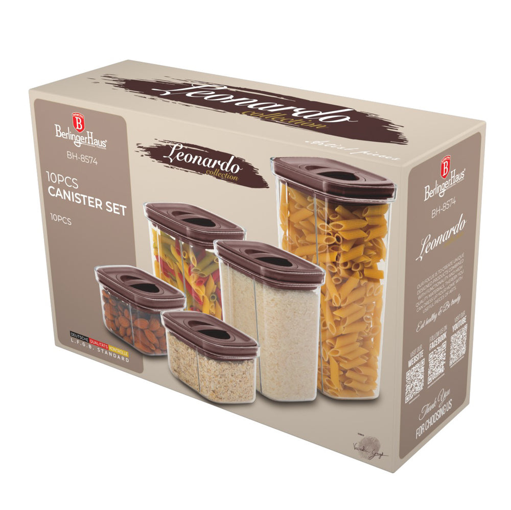 BerlingerHaus Storage Jar Set Matte Bordeaux 5-piece